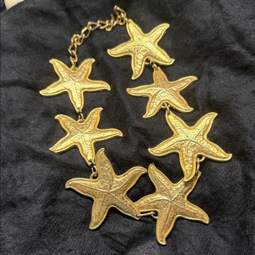 Bronze Starfish Necklace Nautical Beach Coastal Jewelry - Picture 3 of 12